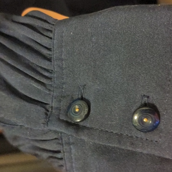 Trina Turk deep navy silk blouse - Picture 8 of 9